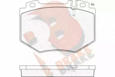 R BRAKE rb1538 -  Комплект тормозных колодок, дисковый тормоз